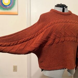 Planet Gold Cable Knit Sweater - Rust